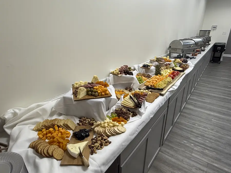 Catering spread at The Hostetler in Decatur IL