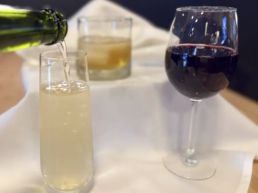 beverages being poured at catered event near Decatur IL